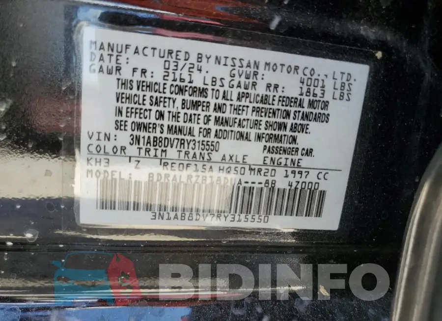 3N1AB8DV7RY315550 Photo# 13
