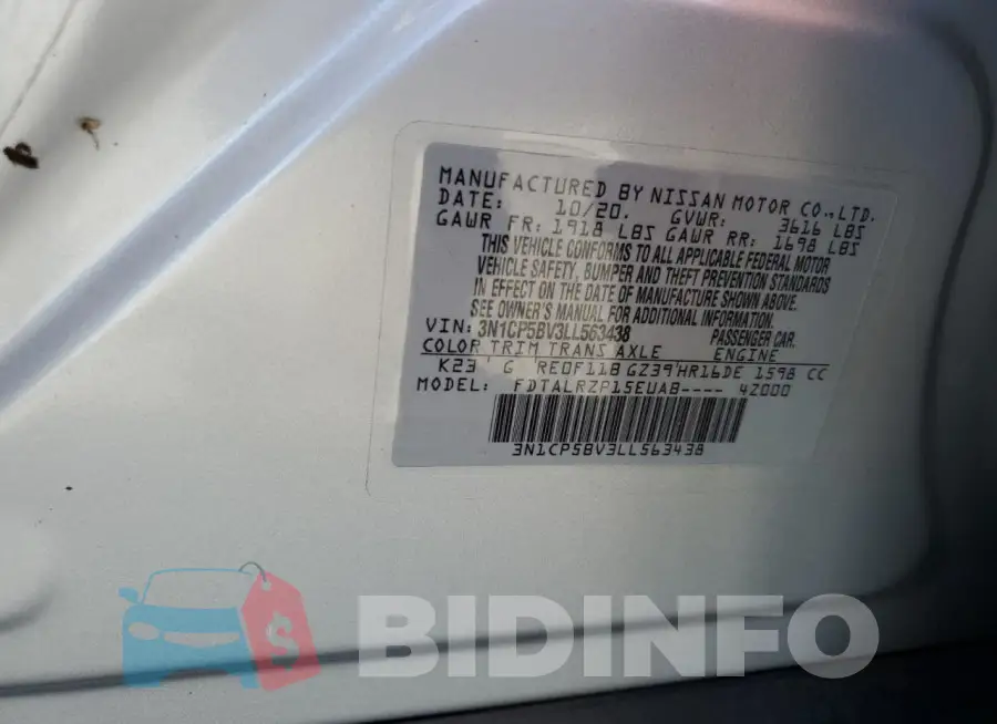3N1CP5BV3LL563438 Photo# 13