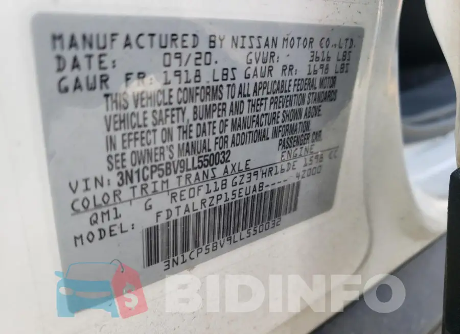 3N1CP5BV9LL550032 Photo# 13