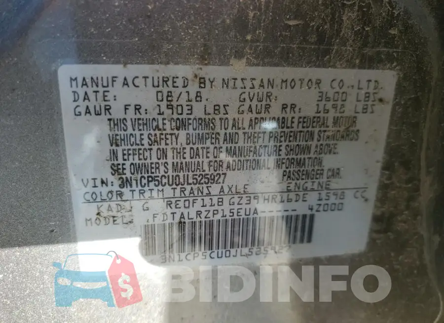 3N1CP5CU0JL525927 Photo# 13