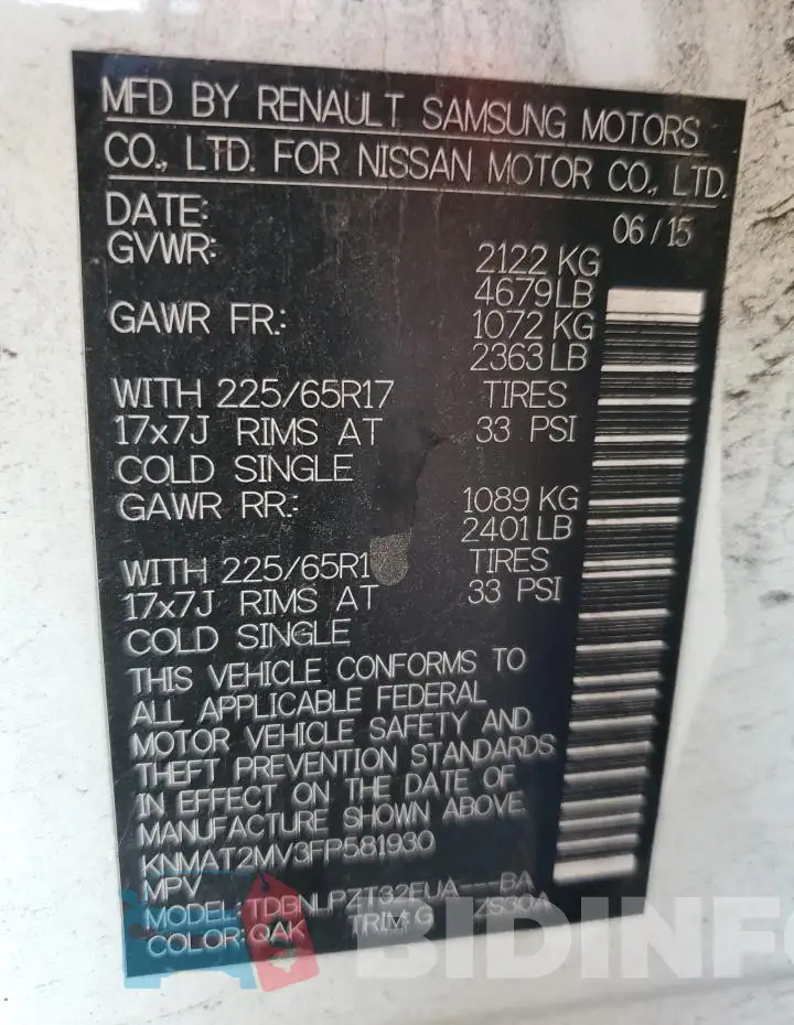 KNMAT2MV3FP581930 Photo# 13