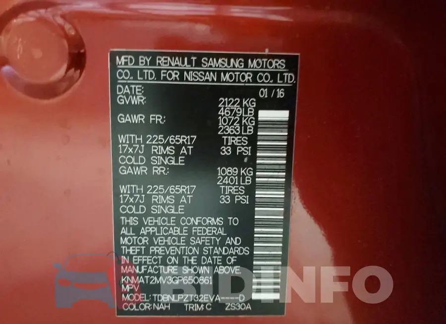 KNMAT2MV3GP650861 Photo# 14