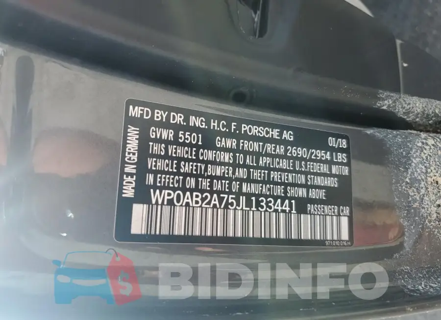 WP0AB2A75JL133441 Photo# 13