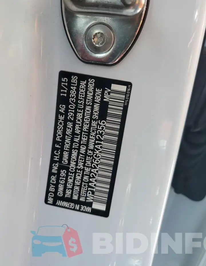 WP1AA2A26GKA12356 Photo# 14
