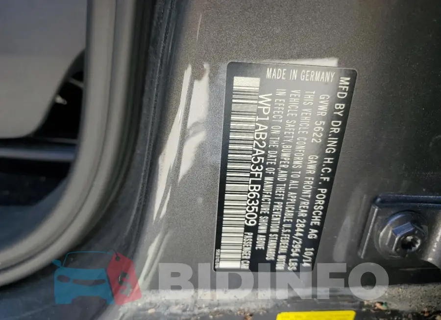 WP1AB2A53FLB63509 Photo# 13