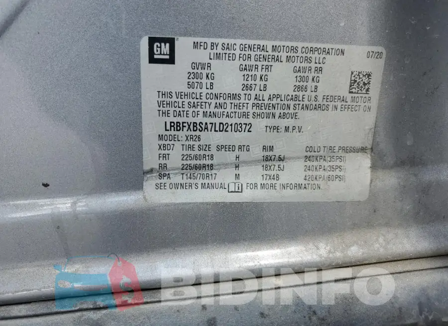 LRBFXBSA7LD210372 Photo# 13