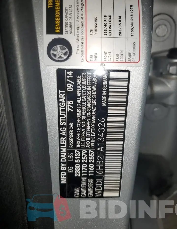 WDDLJ6HB2FA134326 Photo# 12