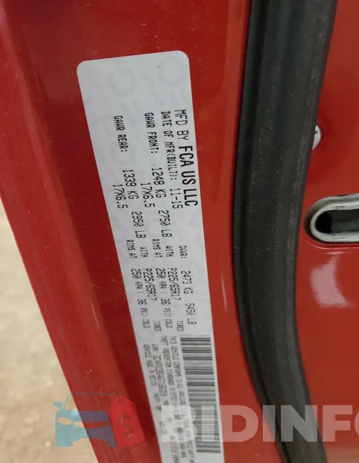 3C4PDCBG4GT166310 Photo# 13