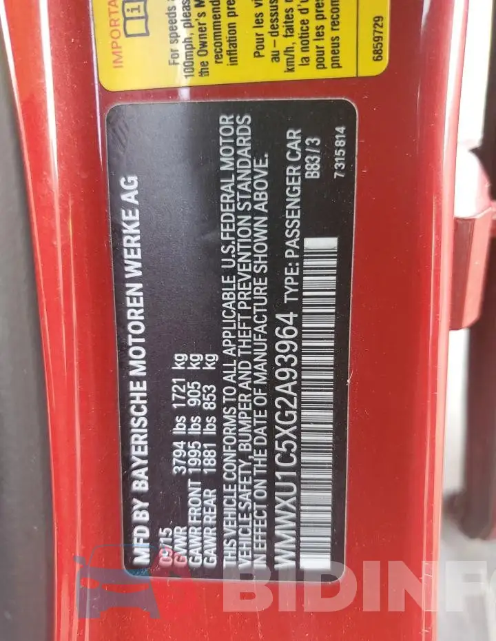 WMWXU1C5XG2A93964 Photo# 13