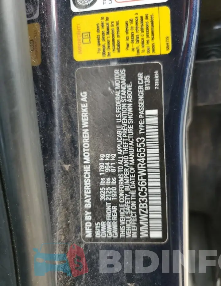 WMWZB3C56FWR46553 Photo# 13