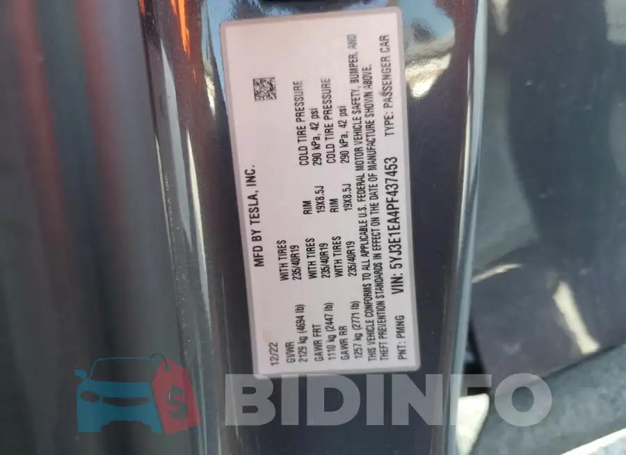 5YJ3E1EA4PF437453 Photo# 13