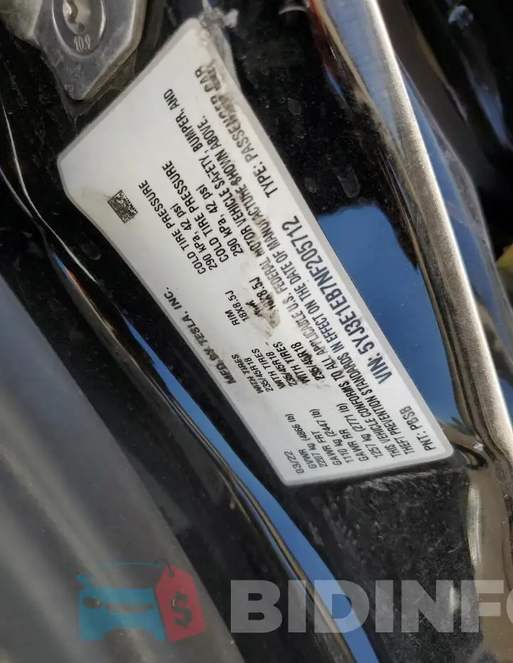 5YJ3E1EB7NF205712 Photo# 12