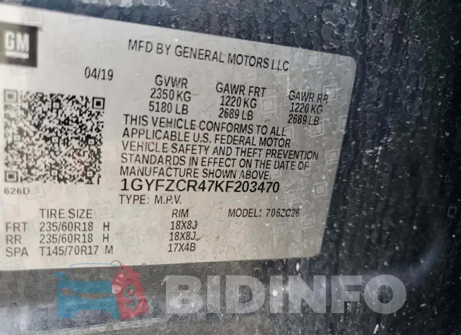1GYFZCR47KF203470 Photo# 13