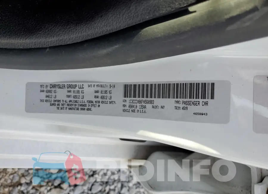 1C3CCCAB6FN560983 Photo# 12