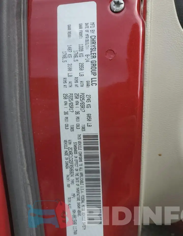 2C4RC1CG5FR506824 Photo# 14