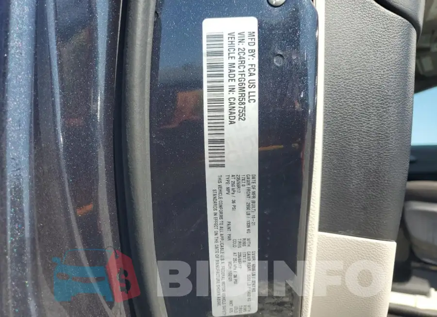 2C4RC1FG6MR587552 Photo# 13