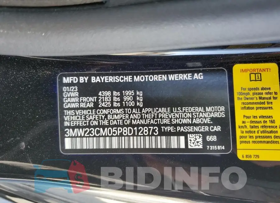 3MW23CM05P8D12873 Photo# 12