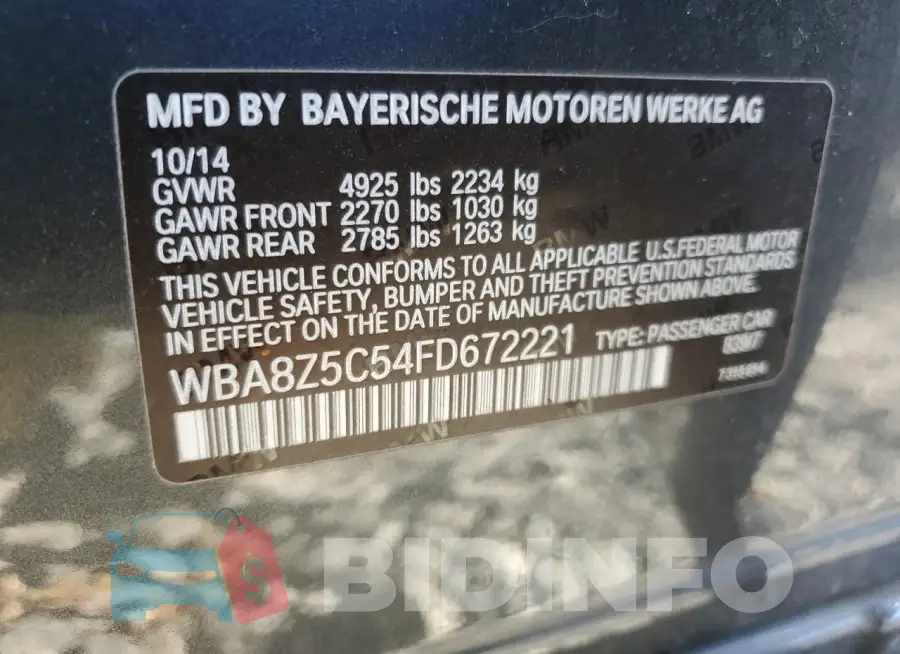 WBA8Z5C54FD672221 Photo# 12