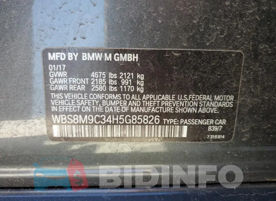 WBS8M9C34H5G85826 Photo# 13