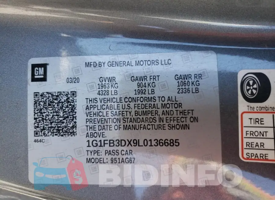 1G1FB3DX9L0136685 Photo# 12