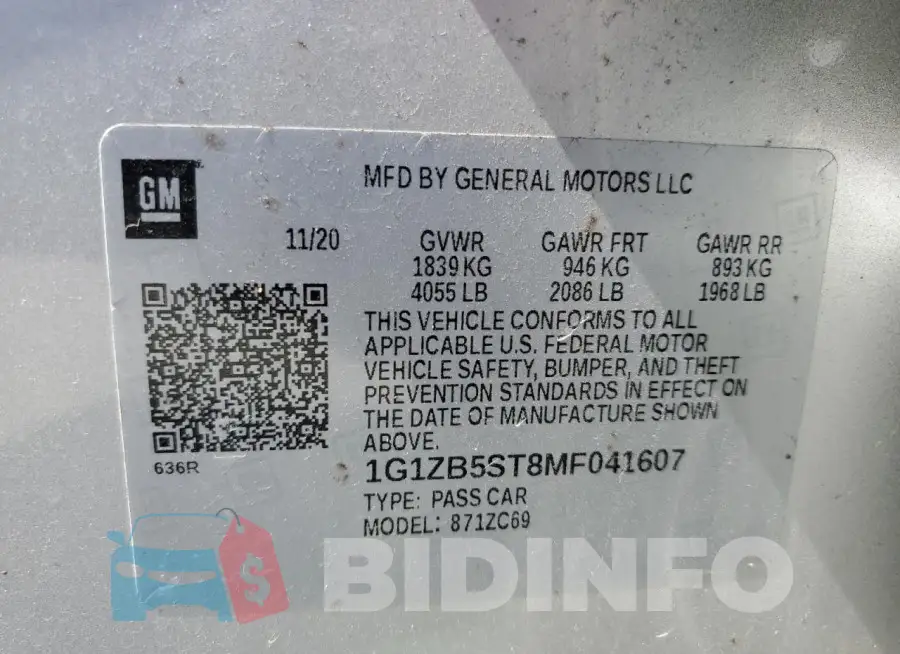 1G1ZB5ST8MF041607 Photo# 12