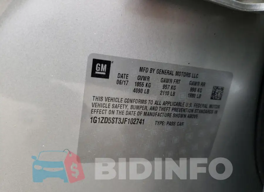 1G1ZD5ST3JF102741 Photo# 12