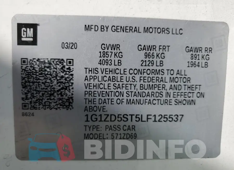 1G1ZD5ST5LF125537 Photo# 12