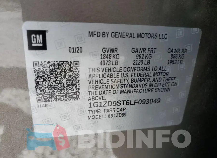 1G1ZD5ST6LF093049 Photo# 12