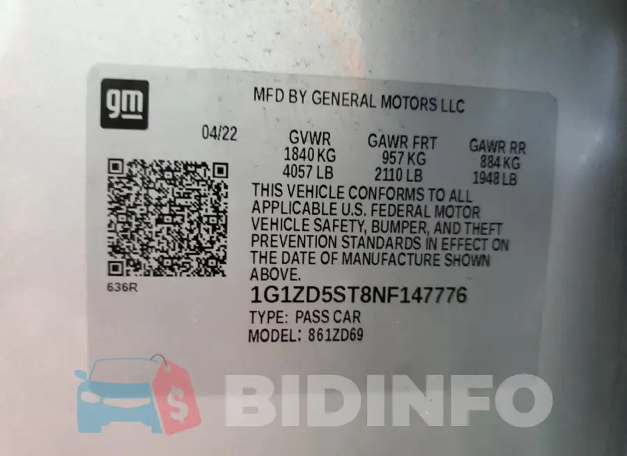 1G1ZD5ST8NF147776 Photo# 13
