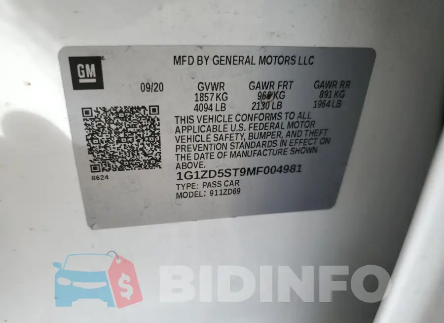 1G1ZD5ST9MF004981 Photo# 12