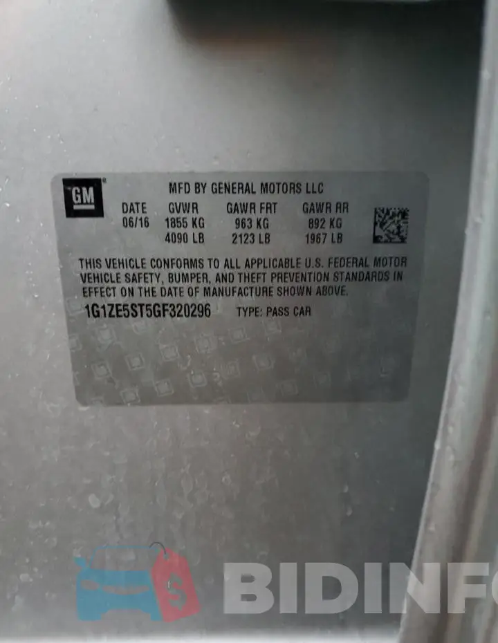 1G1ZE5ST5GF320296 Photo# 13
