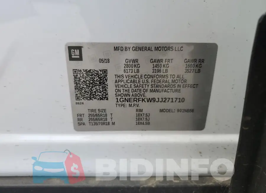 1GNERFKW9JJ271710 Photo# 13