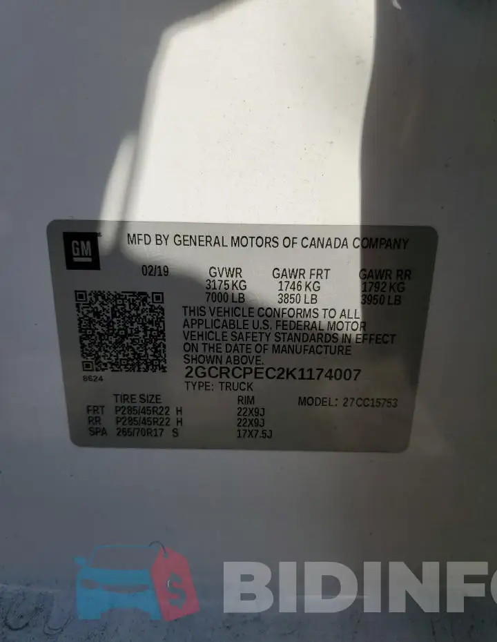 2GCRCPEC2K1174007 Photo# 13