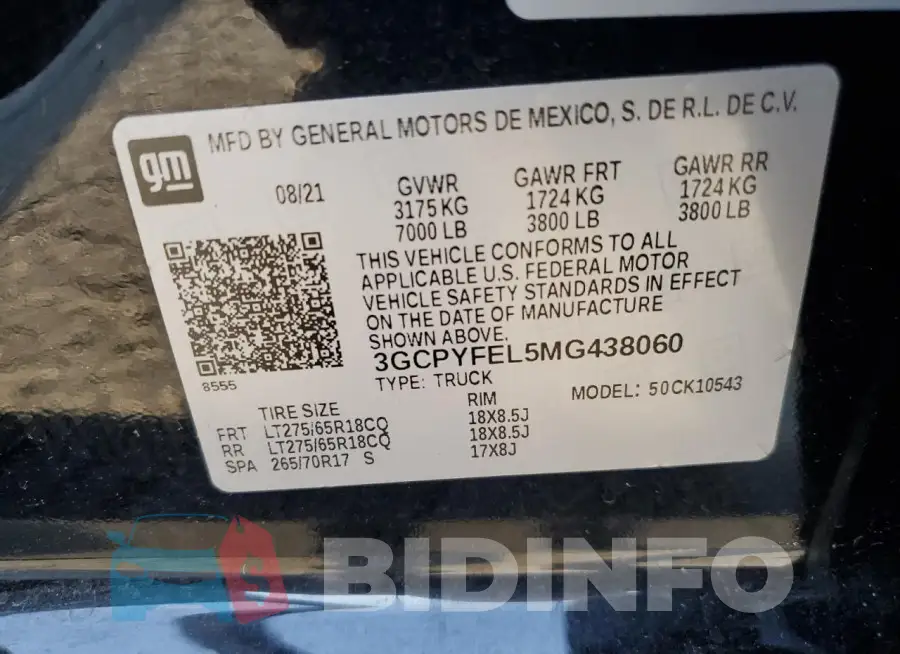 3GCPYFEL5MG438060 Photo# 12