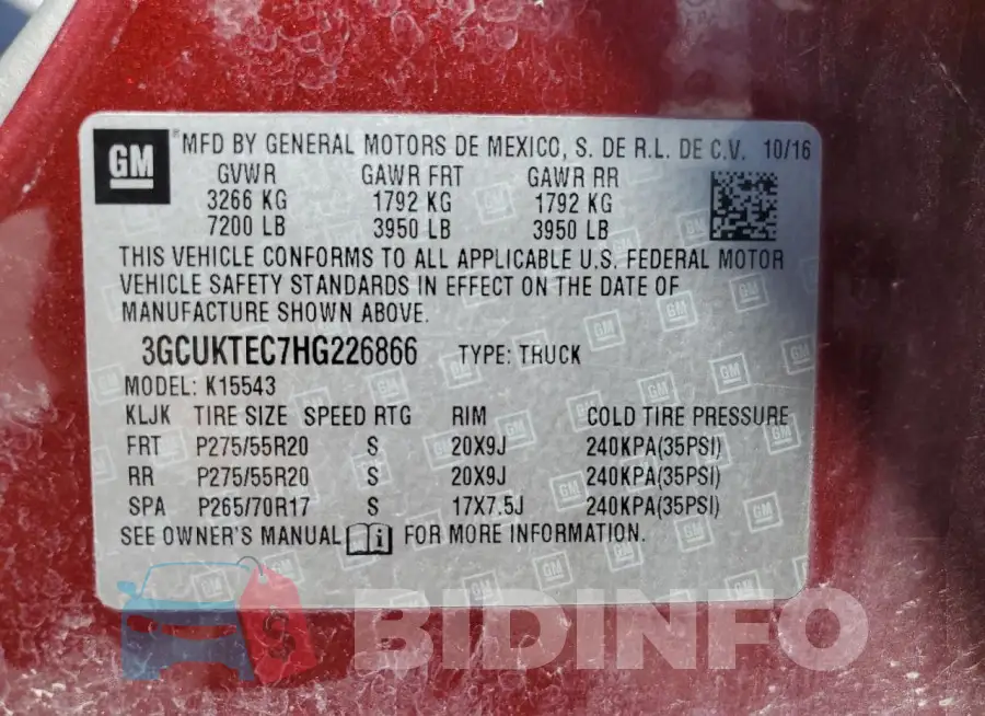 3GCUKTEC7HG226866 Photo# 12