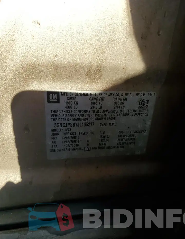 3GNCJPSB7JL165217 Photo# 14