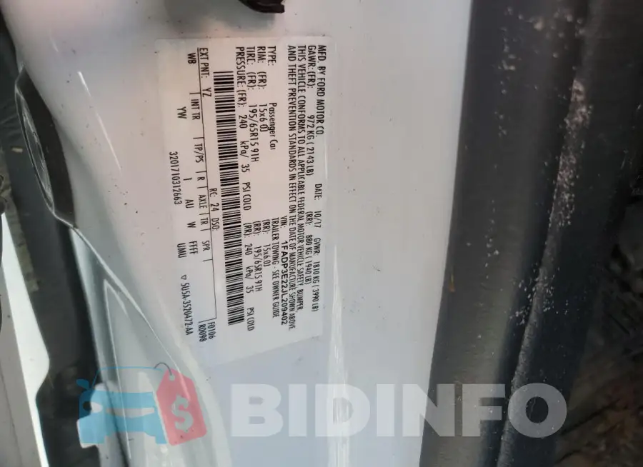 1FADP3E22JL209402 Photo# 13