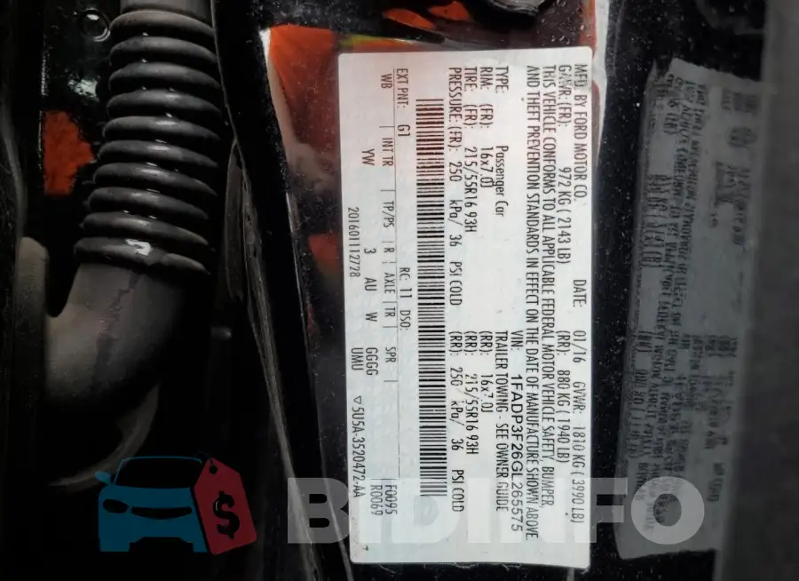 1FADP3F26GL265575 Photo# 12