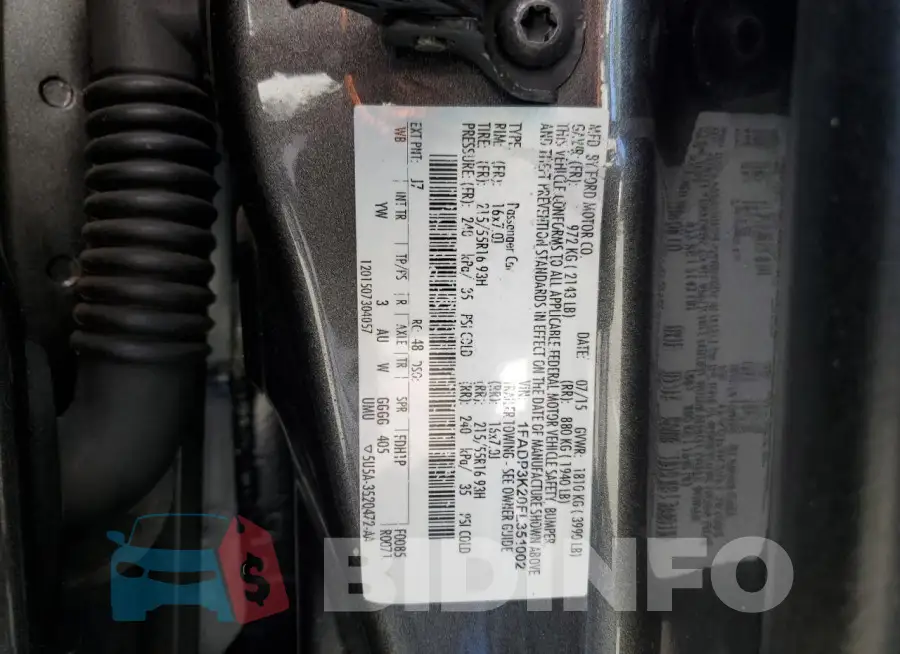 1FADP3K20FL351002 Photo# 12