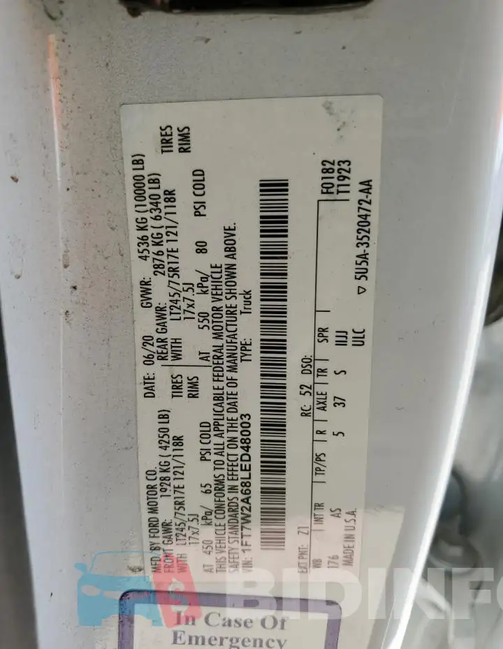1FT7W2A68LED48003 Photo# 13