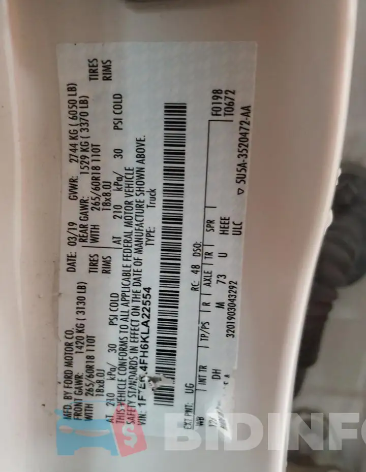 1FTER4FH6KLA22554 Photo# 12