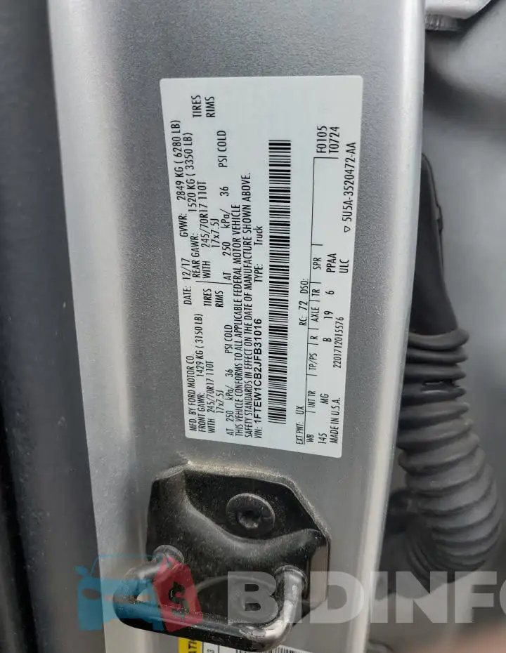 1FTEW1CB2JFB31016 Photo# 13