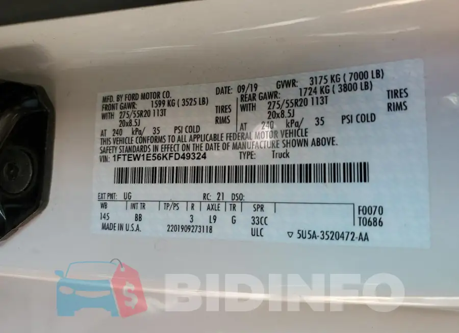 1FTEW1E56KFD49324 Photo# 12