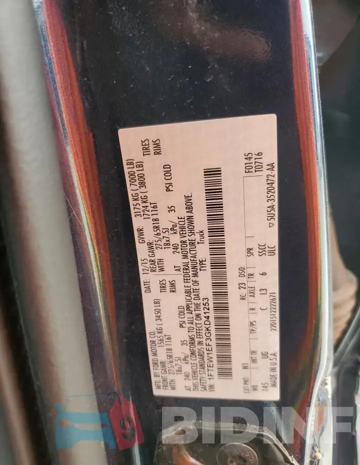 1FTEW1EF3GKD41253 Photo# 12