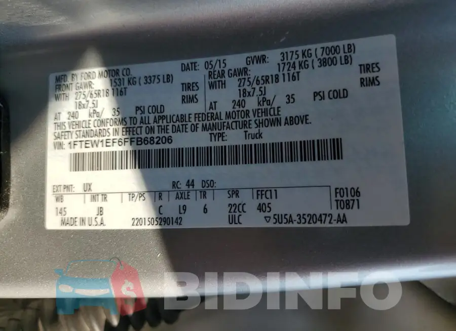 1FTEW1EF6FFB68206 Photo# 12