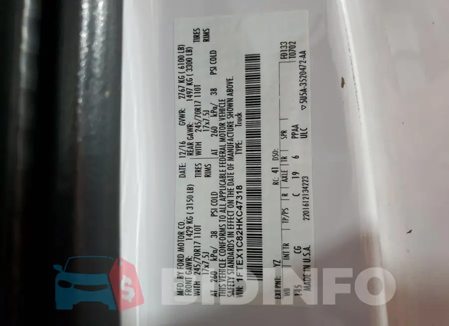 1FTEX1C82HKC47318 Photo# 12
