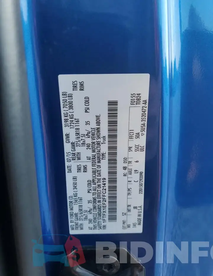 1FTFX1EF2FFC21419 Photo# 12