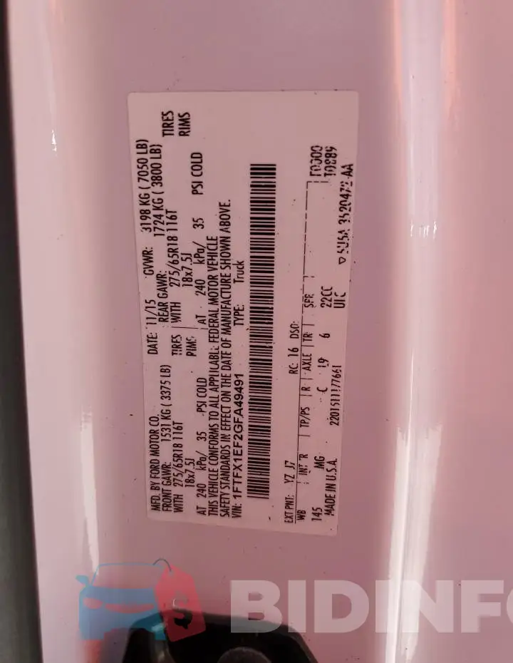 1FTFX1EF2GFA49491 Photo# 13
