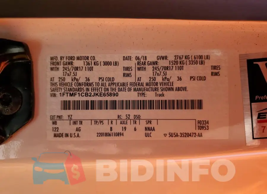 1FTMF1CB2JKE65890 Photo# 12