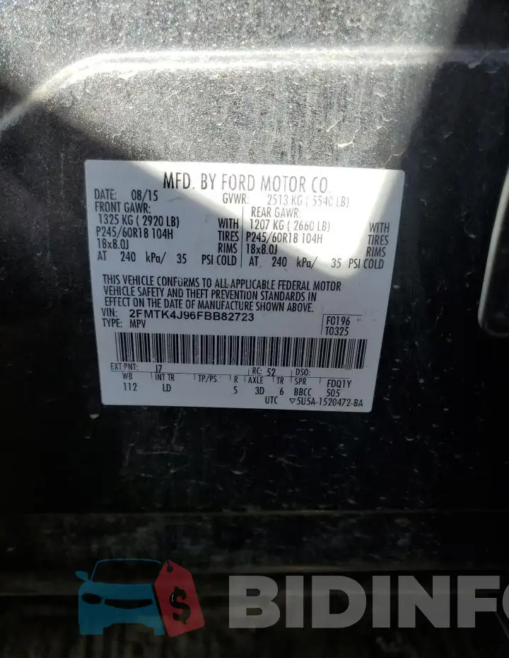 2FMTK4J96FBB82723 Photo# 13